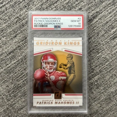 2017 PANINI DONRUSS RC GRIDIRON KINGS #2 PATRICK MAHOMES II ROOKIE RC PSA 10