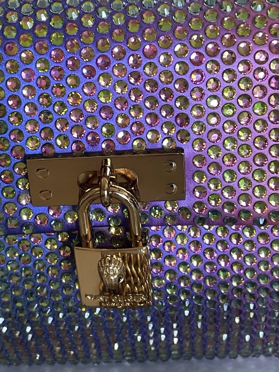 Christian Lacroix 小物入れ 紫 金 KURT GEIGER LONDON OMBRÉ CRYSTALS MINI BRIXTON CROSSBODY BAG IN