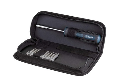 #ad Bosch 11Pc Screwdriver Bit Set Canvas Kit Magnetic Handle PH HEX Torx Bits $24.99