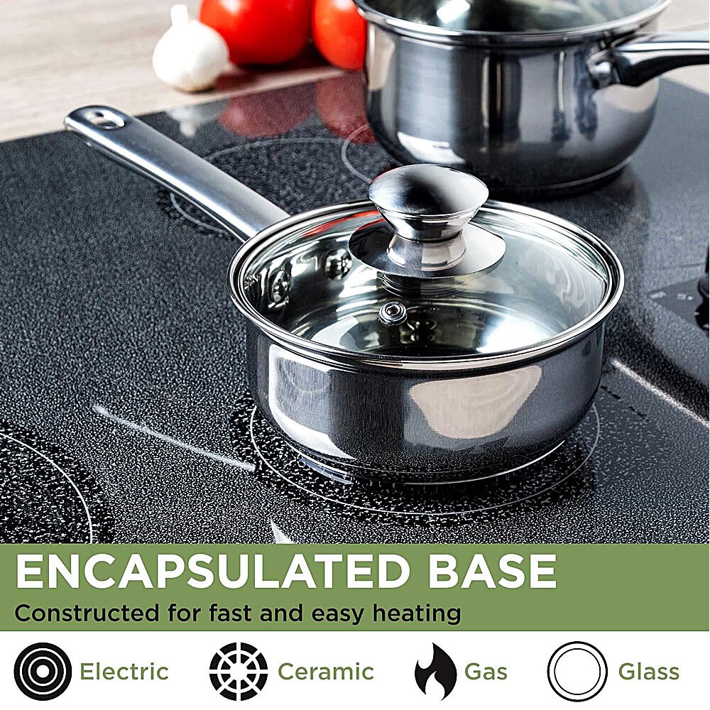 Ecolution ESTL-2814 1 Qt. Stainless Steel Saucepan/Glass Lid