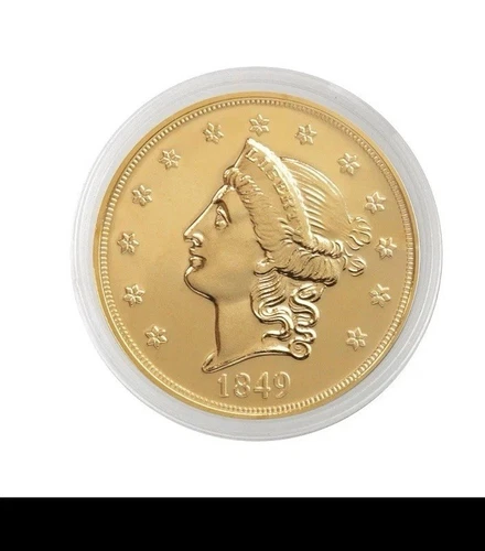 1849 P Liberty Gold Piece $20 America’s Most Beautiful Coins 24kt proof