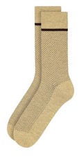 TED BAKER | Mens Beige Pattern Gold Logo Socks | One Size UK 7-11 EU 41-46
