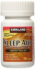 Kirkland Signature 25mg Sleep Aid Doxylamine Succinate Tablets - 96 Count