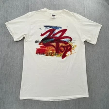 ZZ Top Shirt Adult Large White Mean Rhythm Global Tour Concert 1997 Mens L 90s