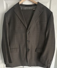 Marks & Spencer Grey Wool 2 Piece Suit 46R 38W 29L Single-Breasted 3-Button BGC