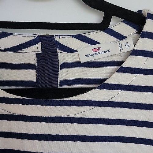 Vineyard Vines Knit Striped Pocket Girls Dress, XL(16) - Picture 2 of 7