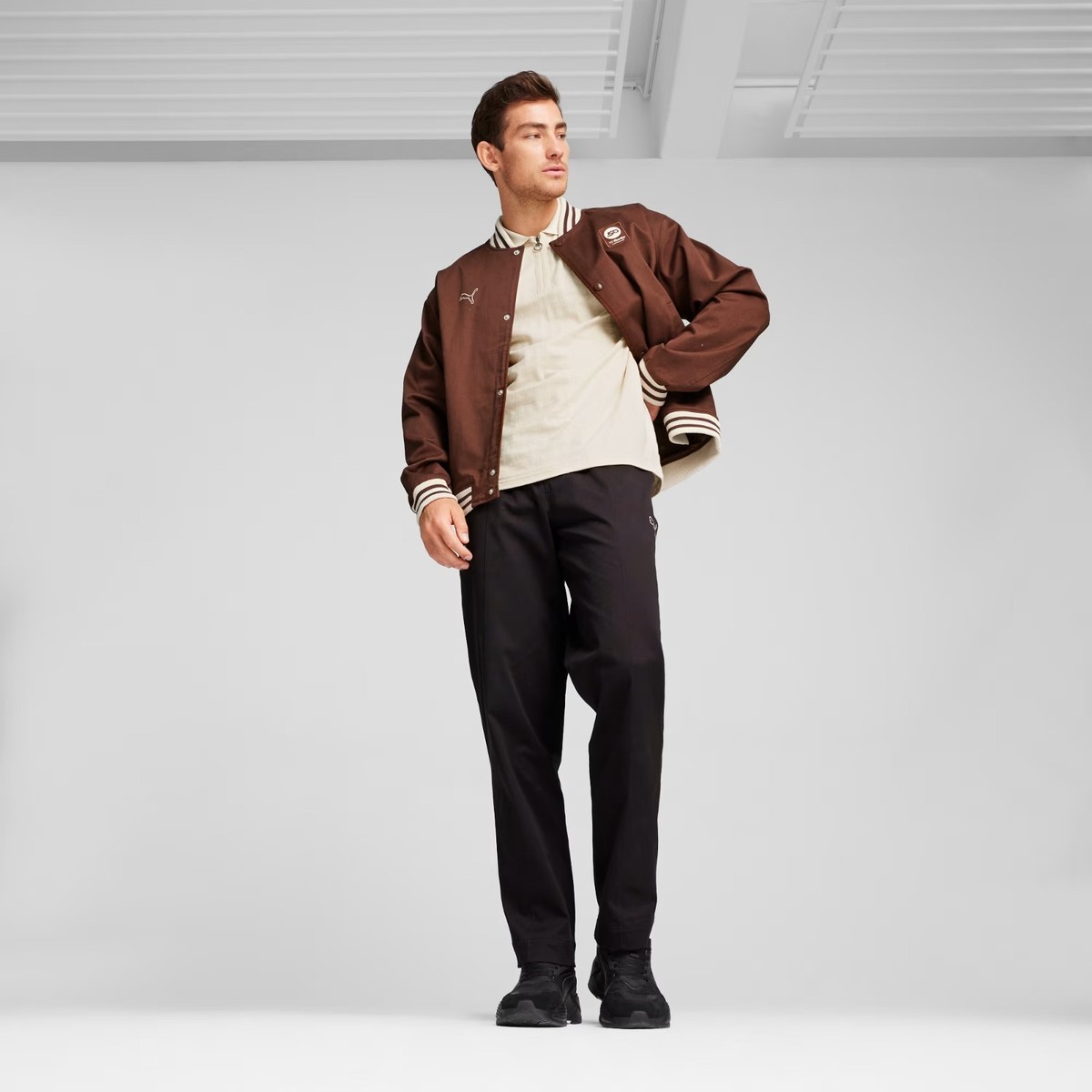 $180 Puma Porsche Turbo 911 Legacy Statement Bomber Jacket Brown
