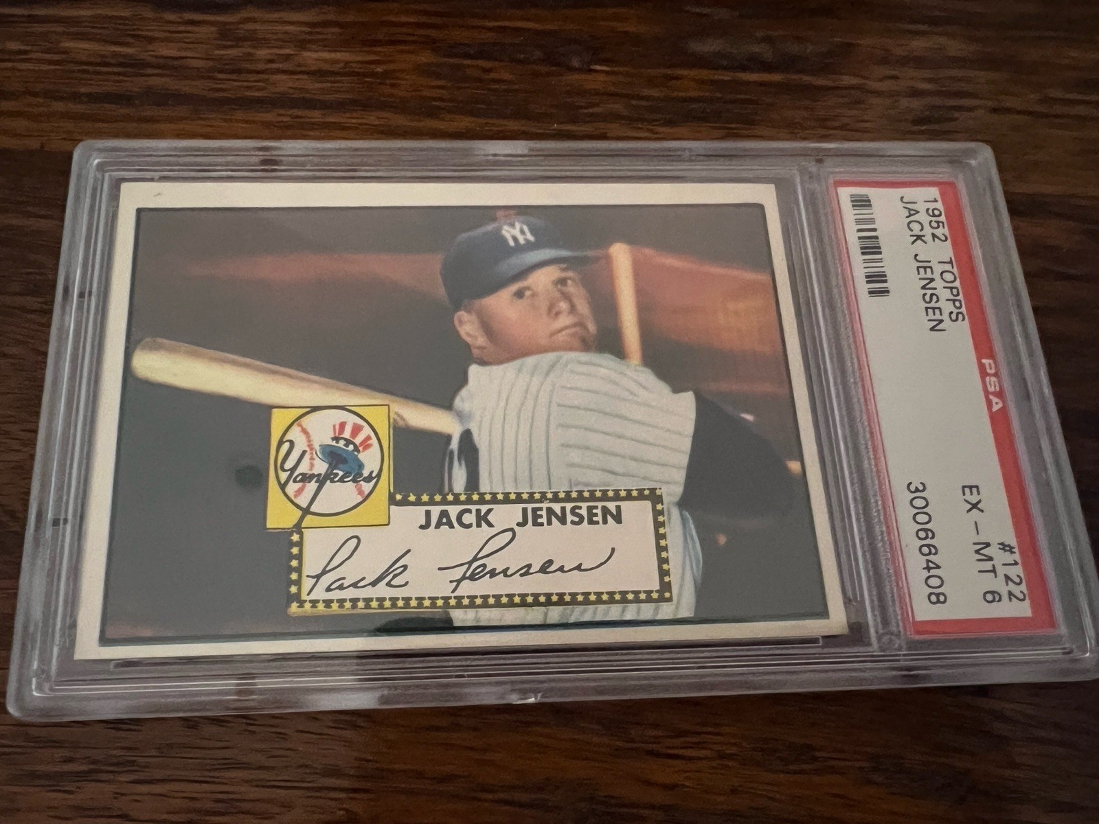 1952 Topps Jack Jensen PSA 6 Yankees