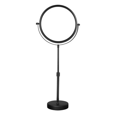  Higher Taller Tabletop Makeup Mirror of 8 Inch, 5X 19''L x 8''W No Light-black