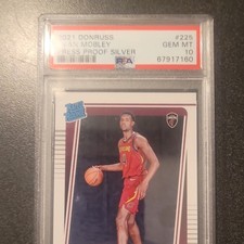 2021-22 Panini Donruss Rated Rookie Evan Mobley #225 Press Proof Silver PSA 10 …