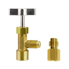 KVAEY 2 PCS R134a Can Tap, Adjustable 1/2" Acme Female to 1/4" SAE Male...