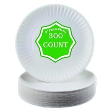 Paper Plate by Kitchen Essentials, 9" Pack of 300 