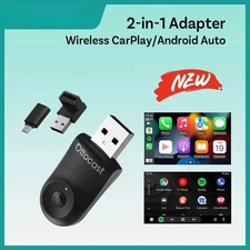 CarPlay Android Auto Wireless Adapter Plug and Play WiFi Fast Connect Dongle New