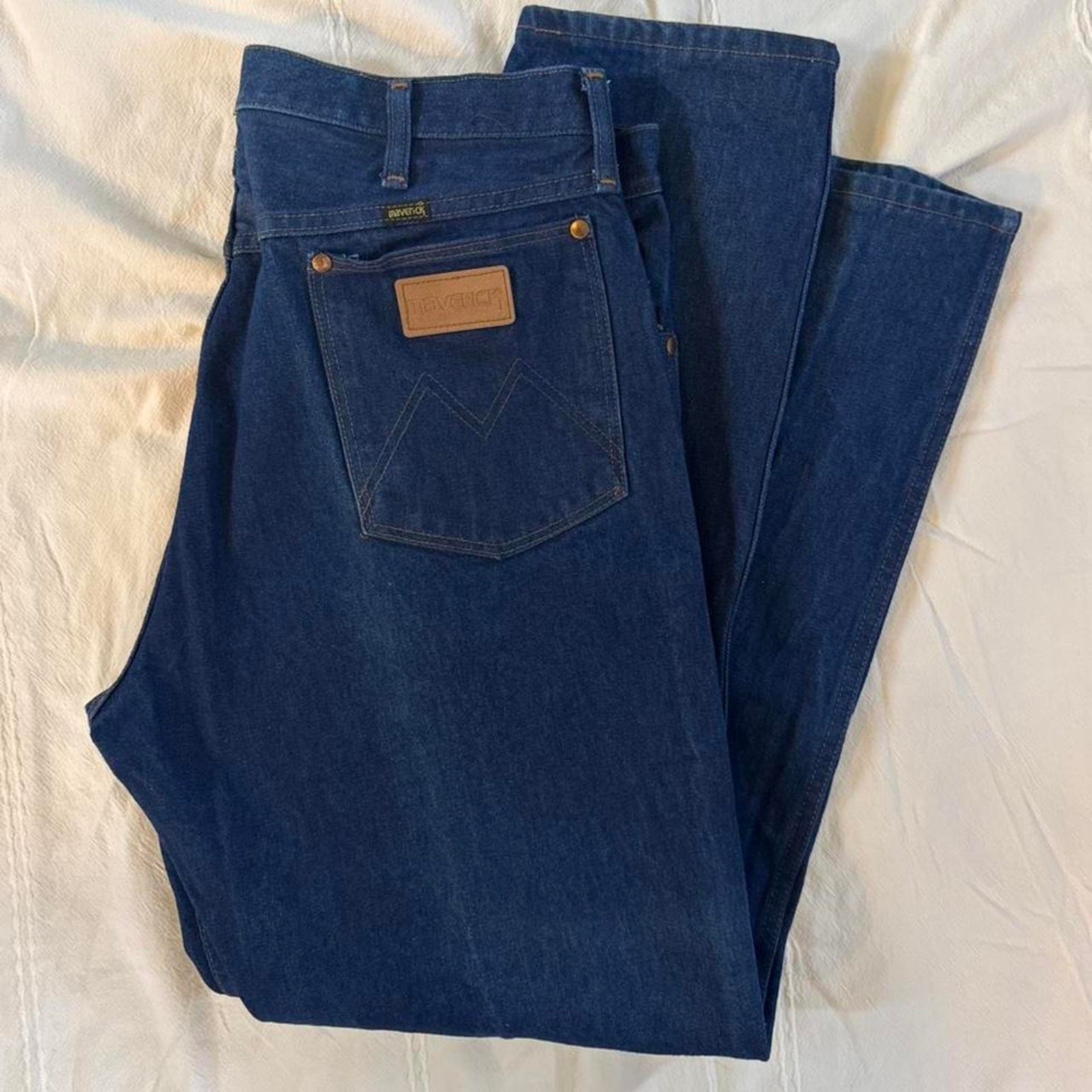 's Maverick Jeans 38x30 Made In The Usa Western Vintage Euc