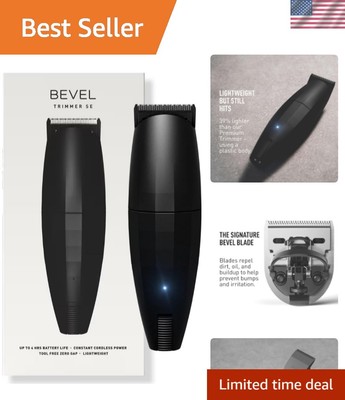 Versatile Bevel Beard Trimmer for Men - Wireless, Rechargeable & Travel-Friendly