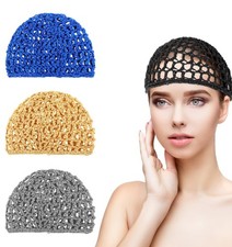 4PCS Hair Nets for Sleeping Reusable Mesh Crochet Caps Breathable Elastic for Wo