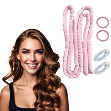 MOODKEY Heatless Curling Rod Headband, 63inch Pink 1 Count Pack of 1 ,