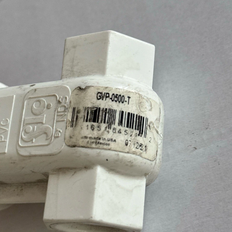 NDS SLO Gate Valve 1/2 Inch White Red GVP-0500-T PVC Durable NSF-61 Certified - Image 4 of 4