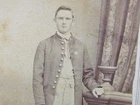 Civil War soldier wearing star corps badge in New Orleans Louisiana cdv photo