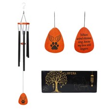 Pet Memorial Wind Chimes for Loss of Dog Outdoor Sympathy Chime Brown