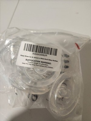 CHUBBIEE Sippy Straws for Dr. Brown s Wide-Neck Baby Bottles, 9M+,...