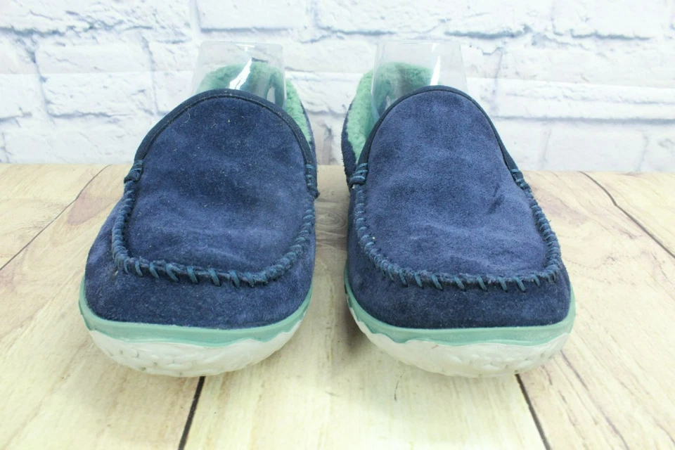 Zapatillas de mocasín de montaña forradas de lana de gamuza azul LL Bean para mujer talla 9 M Foto 4 de 4