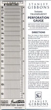 Stanley Gibbons Instanta Transparent Stamp Perforation Gauge & Millimeter Ruler