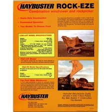 Haybuster Manufacturing Inc. Windrower Jamestown ND Vintage Farming Leaflet SJ21