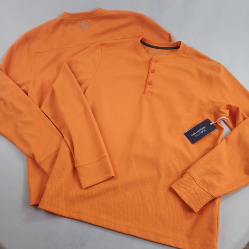 Vineyard Vines OTG Sankaty shirt top M Medium orange whale stretch henley mens - Picture 2 of 12