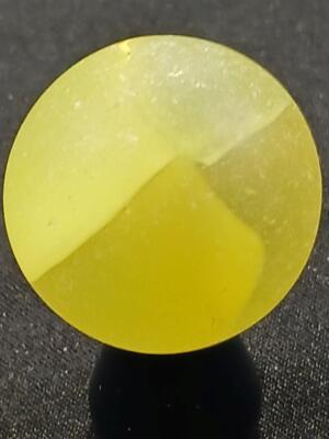 Vitro Agate Frosted .86'' 4 Leaf Cat Yellow Shooter N Mint Serious Marble A265