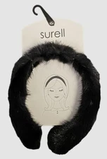 $75 Surell Women's Black Mink Fur Headband One Size