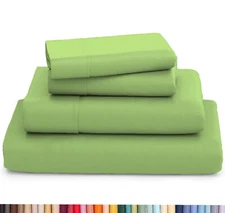 Premium Bamboo 4 Piece Sheet Set, 2200 Series, Silky Soft & Cooling - No Wrinkle