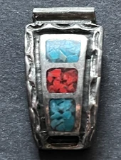 Antique Turquoise & Red Coral 12mm Women's Watch Bracelet Tips Native American