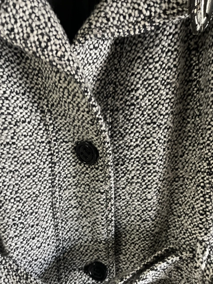 Abrigo Worthington Pea forrado con cinturón para mujer talla XL gris negro Foto 4 de 4