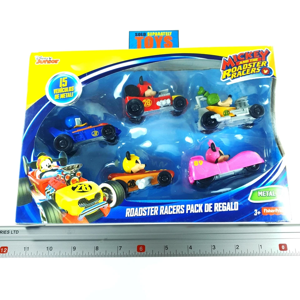 Mickey And The Roadster Racers 5 PACK set de regalo coches de metal fundido a presión Disney Foto 2 de 3