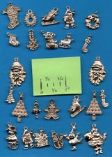 25 HOLIDAY Charms gold colored for Necklace Bracelet Making DIY Jewelry Findings