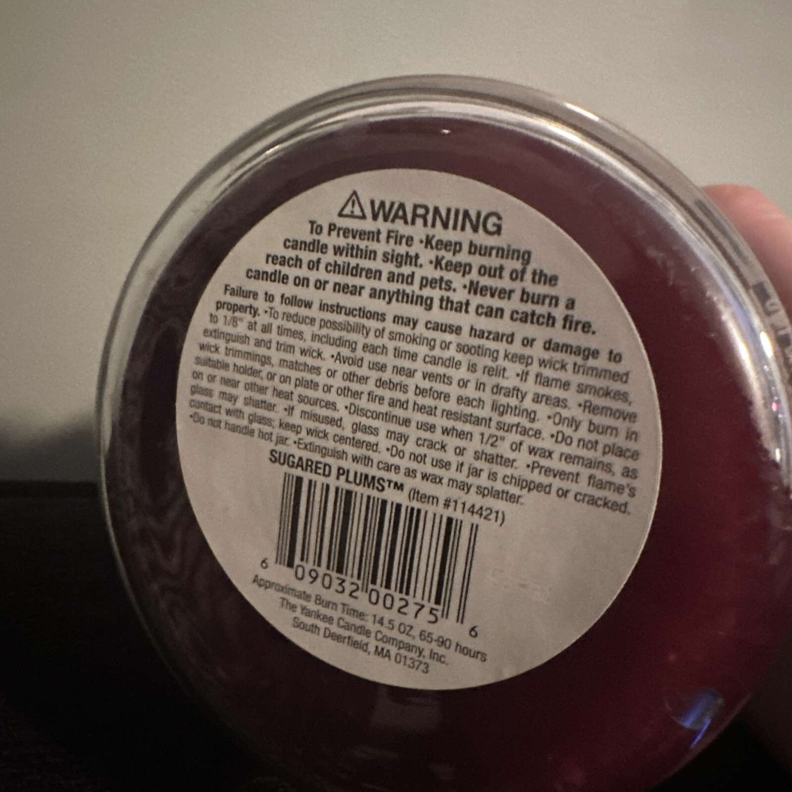 NEW Vintage Yankee Candle SUGARED PLUM Candle 14.5 OZ Black Band eBay