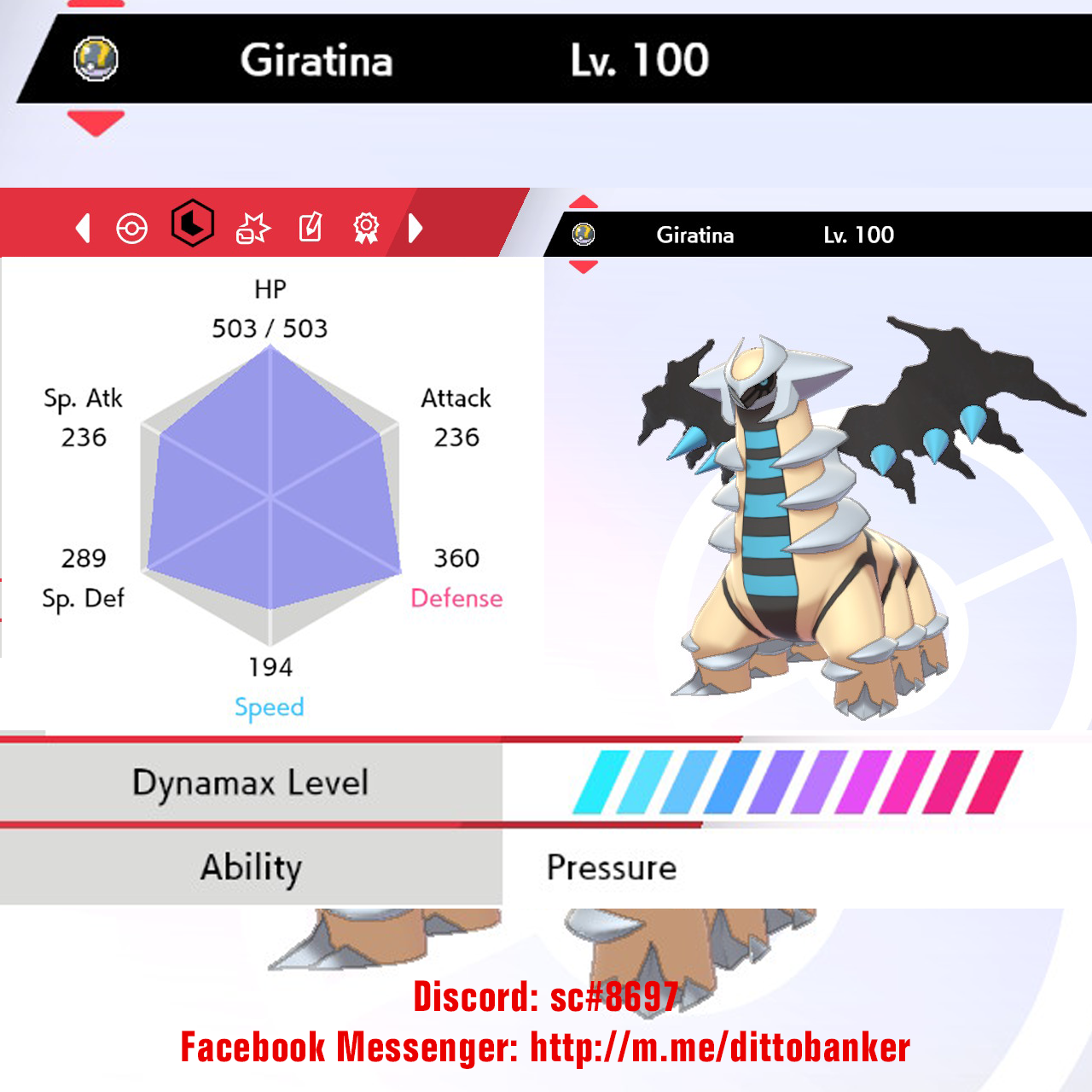 ✨ SHINY ✨GIRATINA LEVEL 1 6IV Pokemon Brilliant Diamond Shining Pearl FAST  TRADE