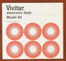 VIVITAR FLASH 50 INSTRUCTION BOOK/34235