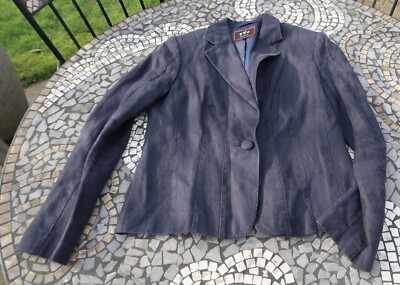 Per Una M&S Navy Blue 100% Linen Jacket UK 12 Marks And Spencer s 