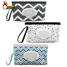 3 Pack Baby Wipes Dispenser Portable Wet Wipe Dispenser Bag Reusable Travel Baby