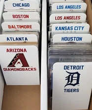 30 TALL Sports Card Dividers with FREE Custom MLB Team Logo Labels