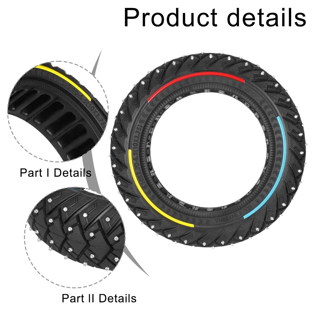 Solid Rubber Construction 10in Snow Offroad Tires for Electric Scooters