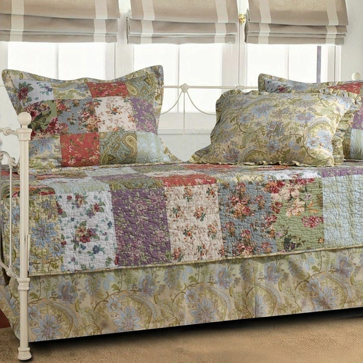 Country patchwork bedspreads and throws sale