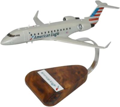 American Eagle Bombardier CRJ-200 New Color Desk Display Model 1/100 SC Airplane