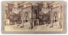 France Fontainebleau Chambre De Catherine Medici, Photo Stereo Albumin