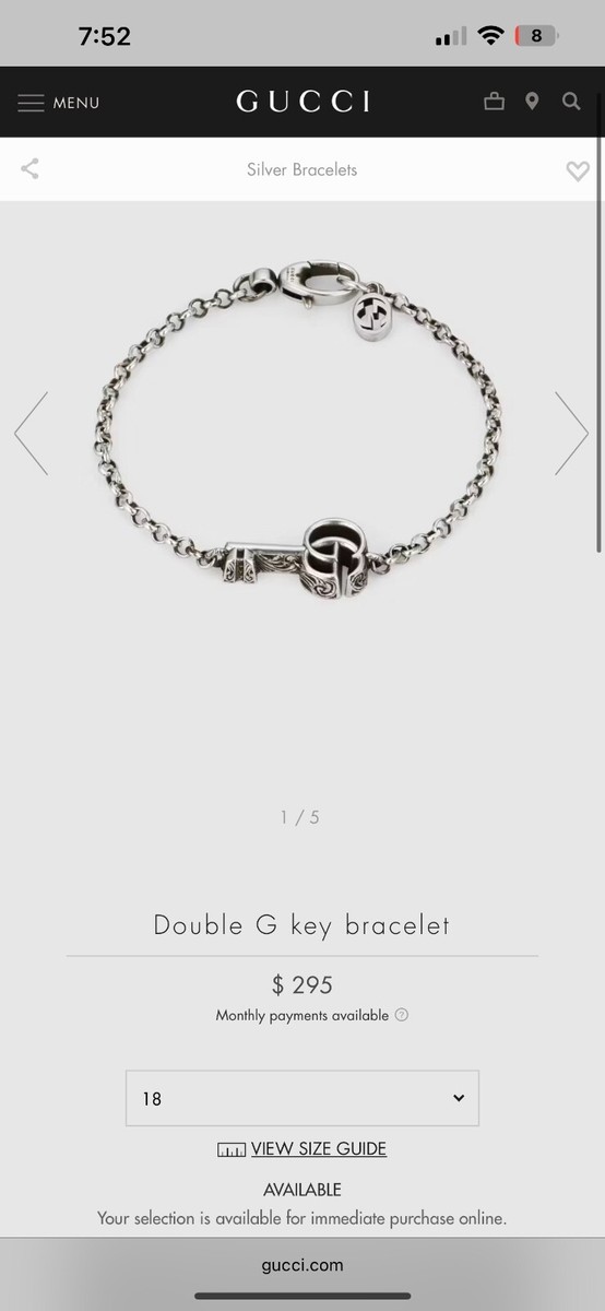 [GUCCI]* Double G key bracelet *ユニセックス Gucci GG Silver Key Bracelet | Nordstrom