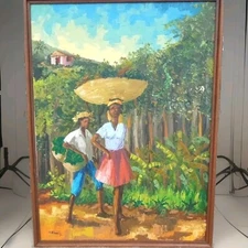 VTG 1900's Art Impasto Oil Painting
