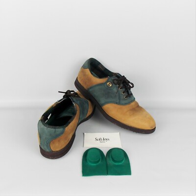 Foot-Joy Soft-Joy Sierra Women's Golf Shoes Size Spikes 98749 Green Tan 