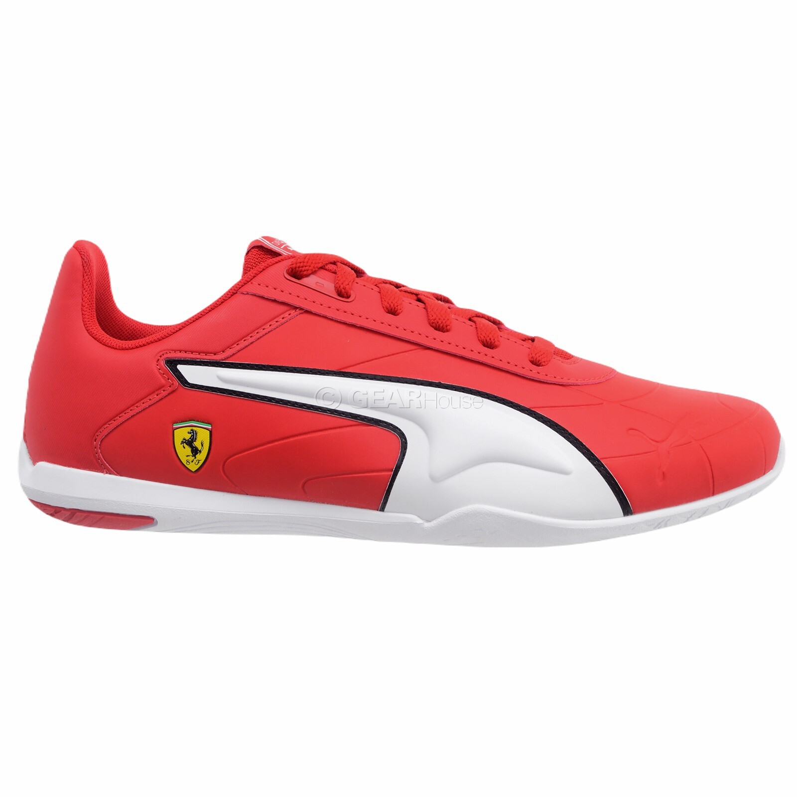 Мужская повседневная обувь PUMA Scuderia Ferrari Tune Cat для вождения, красно-белая, выберите размер